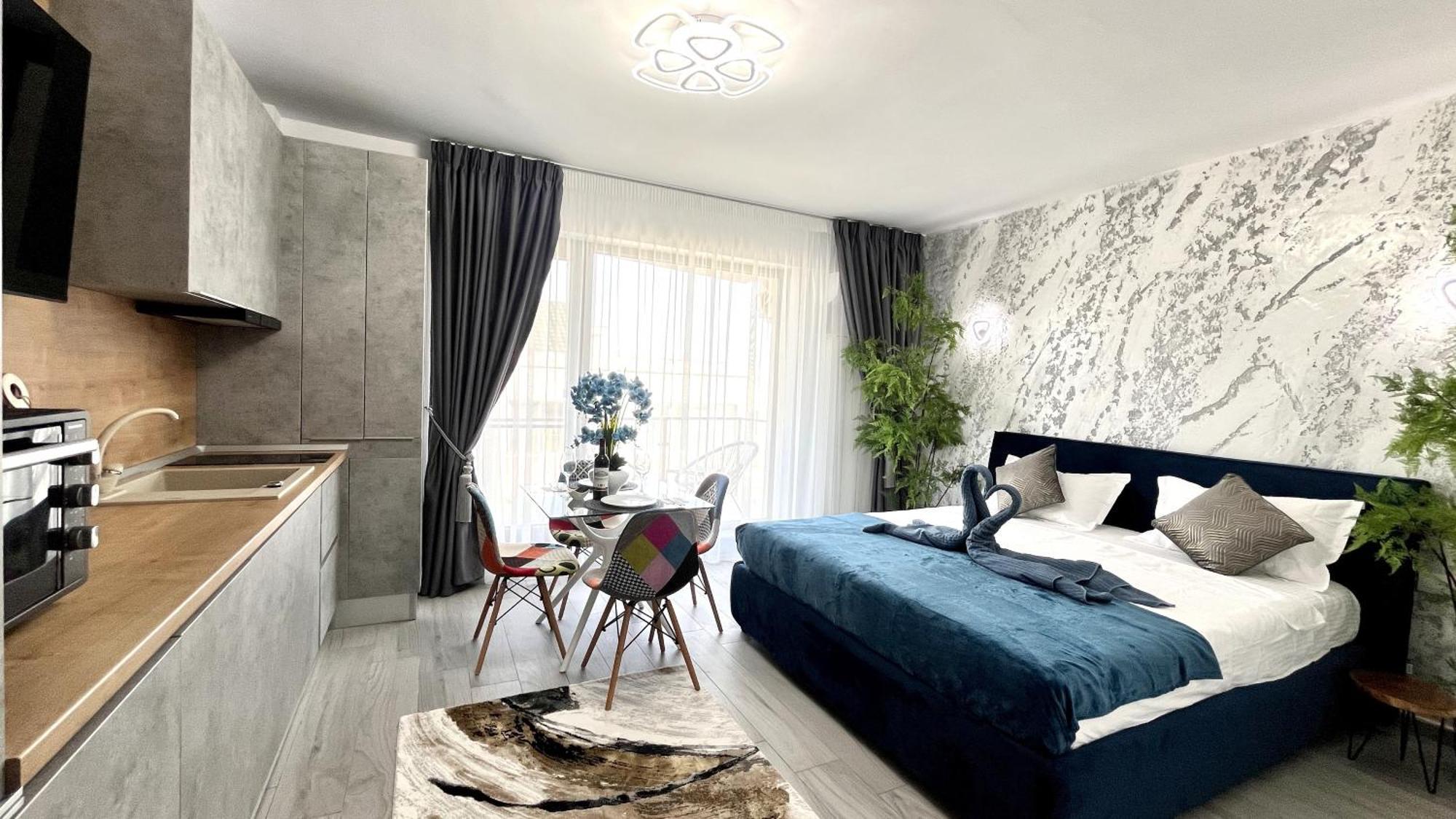 Cosmopolitan - Studio Pe Plaja Cu Vedere La Mare & Loc Parcare Gratis Năvodari Extérieur photo